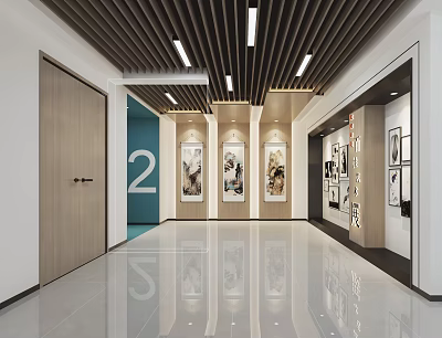 Modern Exhibition Hall 3d model