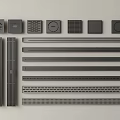 Modern Stainless Steel Bathroom Accessories With Drain Grates And Linear Drains