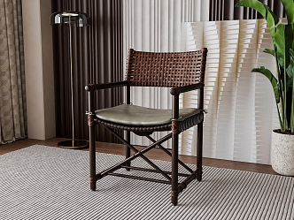 Wind Rattan Single Chair 3d model