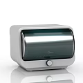 Midea White Kitchen Appliance With Transparent Door And Control Knob