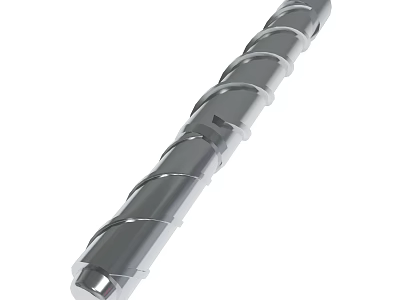 Precision Machined Metal Spiral Rod For Industrial Mechanical Applications 3d model