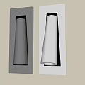 Modern Gray And White Wall Lamps With Conical Shades Mounted On Beige Wall