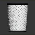 Modern Household Trash Can With Mesh Design And Black Rim Plastic Material