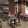 Industrial LOFT Western Restaurant 3d model