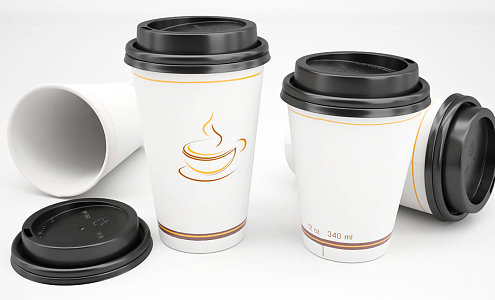 Modern Coffee Cup Paper Cup Coffee Cup Disposable Cup Mug Drink Cup 3d model