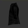Stylish Black Coat With Blue Vest White T-shirt And Decorative Scarf