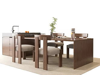 Island Table and Chair 3d model