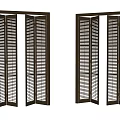Modern folding door partition 3d model