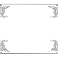 Elegant Frame Lines With Ornate Carved Corners And Delicate Decorations On White Background