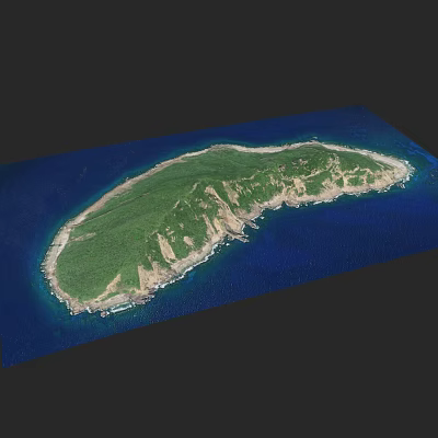 Modern Island 3d model Modern Island 3d model