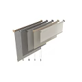 Modern Roller Curtains With Linen And Translucent Fabric In Beige Light Brown For Home Interior