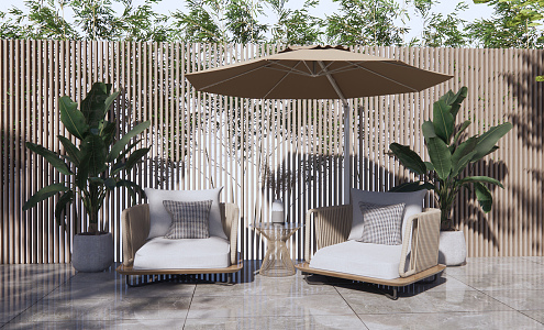 Modern Outdoor Sofa Outdoor Single Sofa 3d model