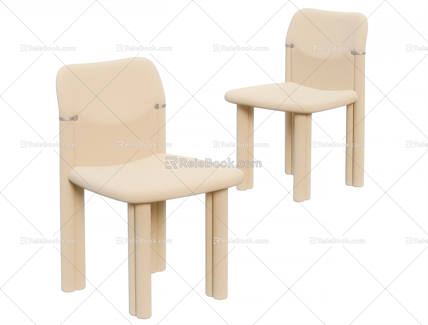 Casual single chair 3d model