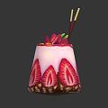 Strawberry Ice Cream Modern Ice Cream 3d model