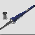 Blue Professional Soldering Iron With Silver Tip And Ergonomic Handle Design