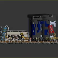 Electronic Circuit Board With USB Port Capacitors Transformer And Resistors