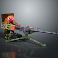 Turret Machine Gun Heavy Machine Gun Turret Sci-fi Tower Defense Game Tower Defense Sci-fi Turret Game Turret 3d model