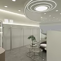 Modern Clothing Store Interior With White Decor Mannequins Green Plants And Bright Lighting
