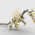 LEGO toy blocks dinosaur skeleton fossils 3d model
