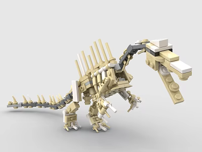 LEGO toy blocks dinosaur skeleton fossils 3d model