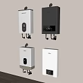 Wall Mounted Gas Water Heaters With Digital Display And Temperature Control 3d model