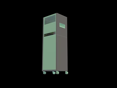 Portable Vertical Air Cooler Fan With Wheels And Control Panel For Home Use 3d model