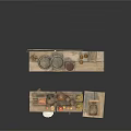 Rustic Kitchen Scene With Wooden Tables Clay Pots Metal Pans Wooden Buckets And Salt Bags