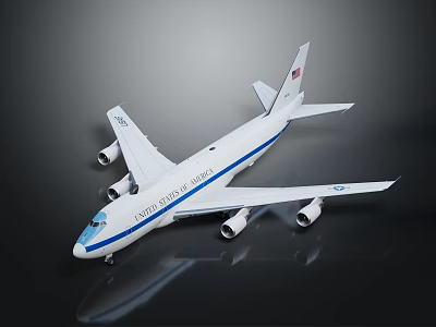 NASA White Livery Transport Aircraft With Aerodynamic Design And Distinctive Logo 3d model