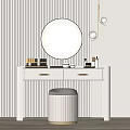 Modern Dressing Table Dressing Table Stool 3d model