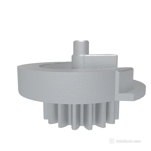Industrial Metal Mechanical Component With Gear Structure 3d model