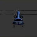 Blue Helicopter Model Featuring Detailed Rotor Blades And Realistic Exterior Design