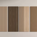 Wooden Wall Panels Featuring Different Striped Patterns For Home Interior Design 3d model