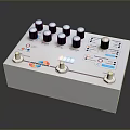 portable synthesizer mixer reverberator tuner mixer mixing equipment 3d model