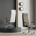 Modern Office Chairs Two Styles With Fabric Leather Wooden Armrests Swivel Base And Wheels