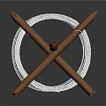 Defensive Weapon Structure With Orange Support Frames And White Spiral Wires