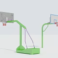 Sturdy Green Outdoor Basketball Hoop Sports Equipment With Stable Backboard And Strong Base