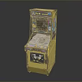 Yellow Vintage Cyclone Arcade Gaming Machine With Display Screen And Control Panel 3d model