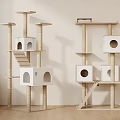 Modern Cat Tree Furniture With Multiple Levels Cozy Condos And Staircases