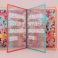 Bauhaus 2018 Design Style Photo Spot With Vibrant Flower Decorations