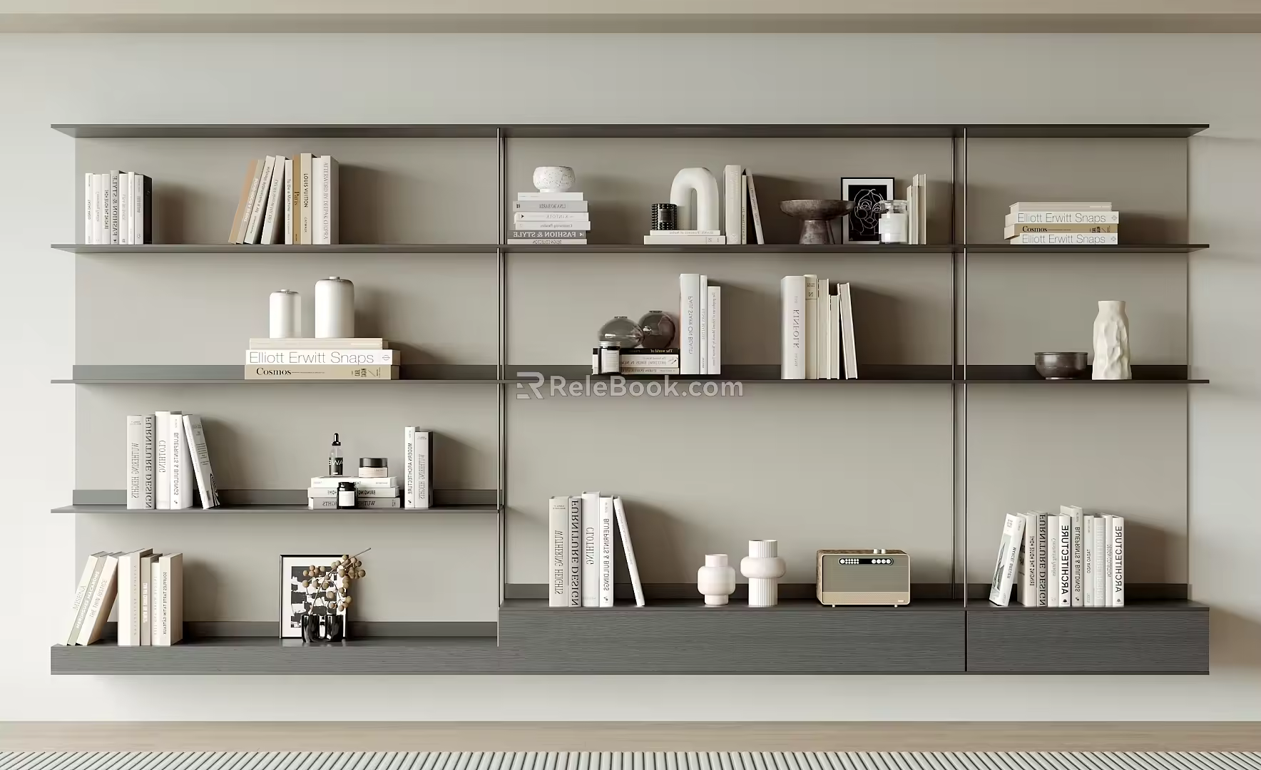 Bookcase Bookshelf Display Cabinet Book Ornaments Multifunctional Decorative Cabinet Combination Bookcase Open Bookcase 3d model