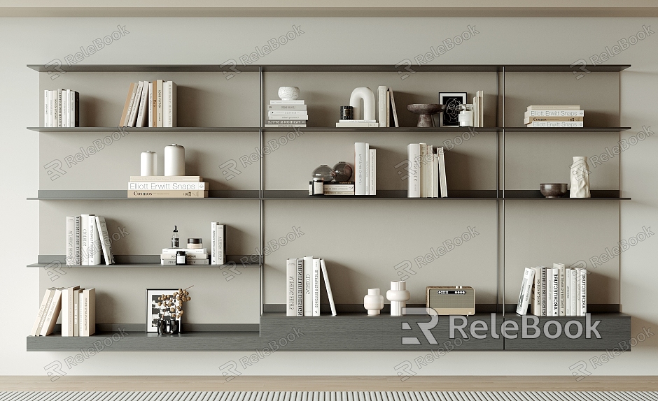 Bookcase Bookshelf Display Cabinet Book Ornaments Multifunctional Decorative Cabinet Combination Bookcase Open Bookcase model