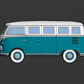 Modern bus minibus minivan driverless bus 3d model