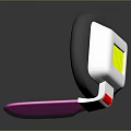 Stylish Headphone Speaker With Pink Accent Yellow Button And Gray Earmuff Design