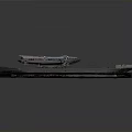 Scale Ship Model Display Featuring Brown Hull White Top And Green Grass Base