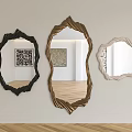 Decorative Irregular Shaped Mirrors With Colored Frames For Modern Wall Decor Reflecting Interior
