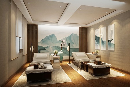 New Chinese SPA Health Hall 3d model