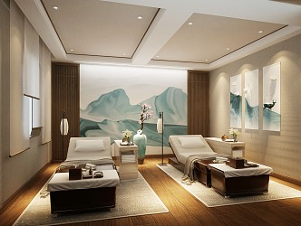 New Chinese SPA Health Hall 3d model