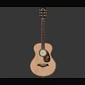 Acoustic Guitar With Wooden Body And Steel Strings For Music Lovers
