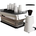 Smart Machine Coffee Maker With Automatic Brewing System Cup Holder And Fresh Coffee Beans 3d model