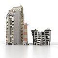 Modern High Rise Residential Building Exterior With Architectural Design And Unique Structure Features